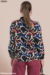 Tendenza Electric Maze Dropped Shoulder Top