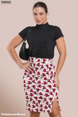 Tendenza High Waist Midi Summer Skirt