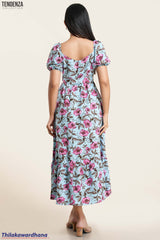 Tendenza Square Neckline Maxi Dress