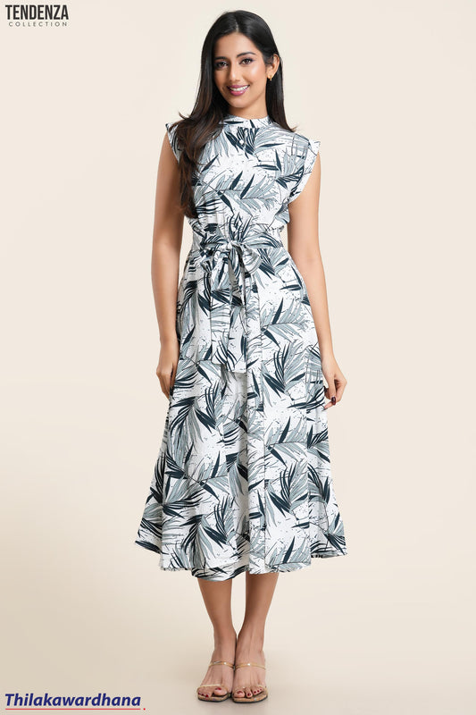 Tendenza Waist Belted Shirt Maxi Dress