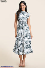 Tendenza Waist Belted Shirt Maxi Dress