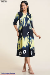 Tendenza Monochrome Mirage Midi Dress