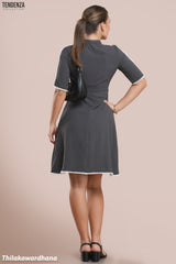 Tendenza Noir Trim Detailed Dress