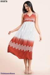 Aura Abstract Printed Maxi Dress