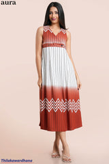 Aura Abstract Printed Maxi Dress
