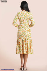 Tendenza Ruffle Hem A Line Dress