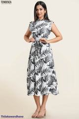 Tendenza Waist Belted Shirt Maxi Dress