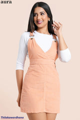 Aura V Neck Corduroy Dungaree