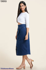 Akasi High Waist Denim Skirt