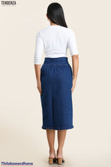 Akasi High Waist Denim Skirt