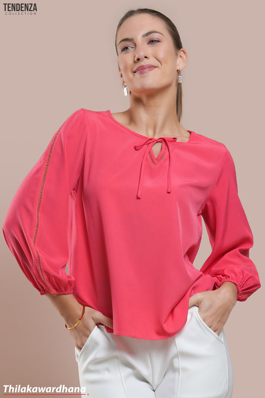 Tendenza Lace Detailed Long Sleeve Top