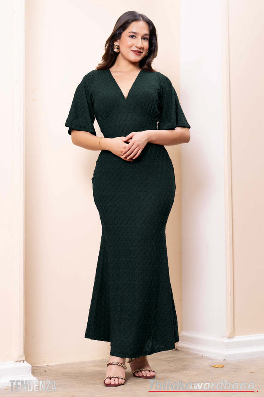 Tendenza V Neck Mermaid Evening Gown