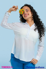 Tendenza Teen Tie Back Drop Shoulder Shirt