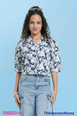 Tendenza Teen Printed Crop Top