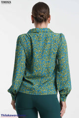 Tendenza Lapel Collar Cover Buttoned Shirt