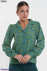 Tendenza Lapel Collar Cover Buttoned Shirt