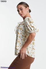 Tendenza Floral Printed Oversized Top