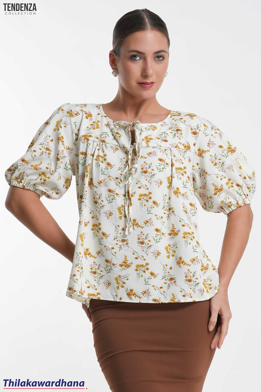 Tendenza Floral Printed Oversized Top