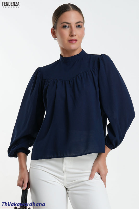 Tendenza High Neck Long Sleeve WW Top