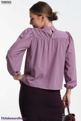 Tendenza High Neck Long Sleeve WW Top