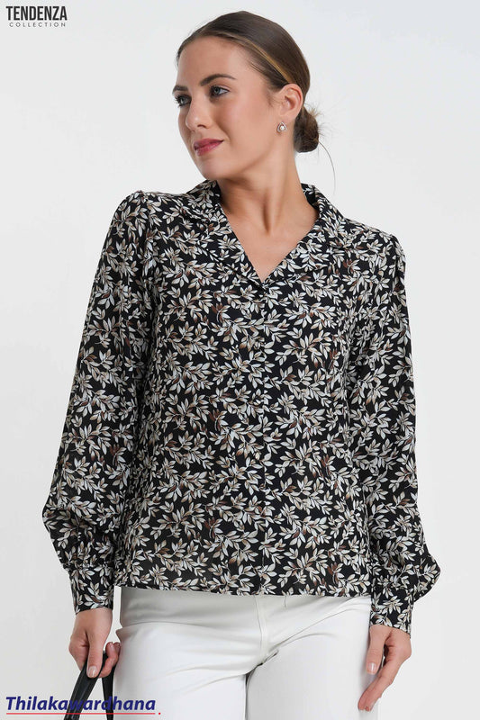 Tendenza Lapel Collar Cover Buttoned Shirt