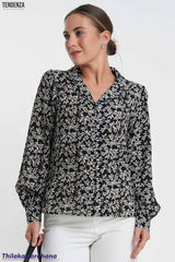 Tendenza Lapel Collar Cover Buttoned Shirt