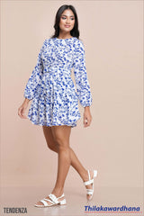 Tendenza Elara Blue Bloom Dress