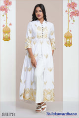 Aura Printed Kurtha Top