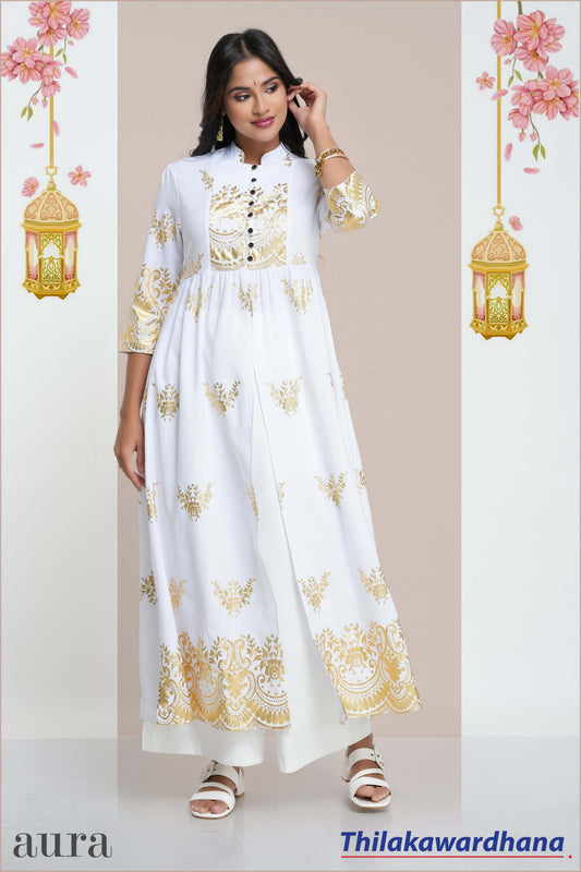 Aura Printed Kurtha Top