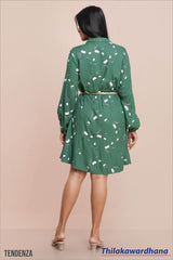 Tendenza Floral Print Long Sleeve Dress