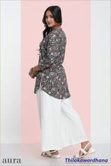 Aura Printed Kurtha Top
