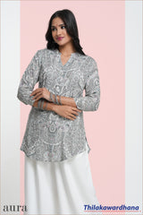Aura Printed Kurtha Top