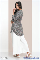 Aura Printed Kurtha Top