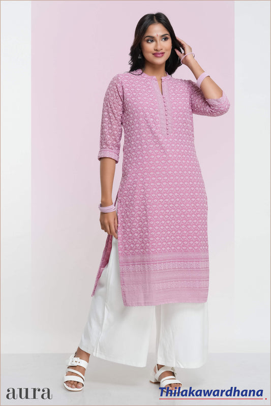 Aura Embroidered Kurtha Top