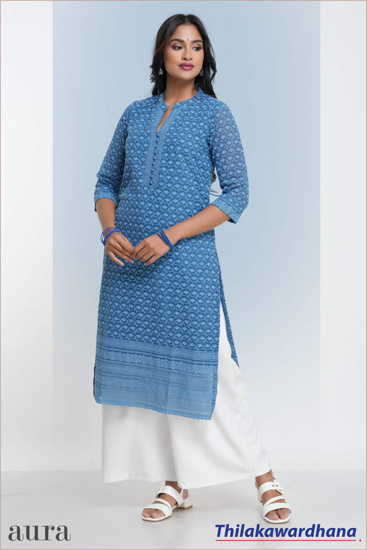 Aura Embroidered Kurtha Top
