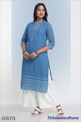Aura Embroidered Kurtha Top