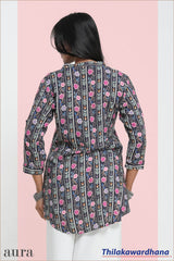 Aura Printed Kurtha Top