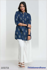 Aura Printed Kurtha Top
