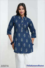Aura Printed Kurtha Top