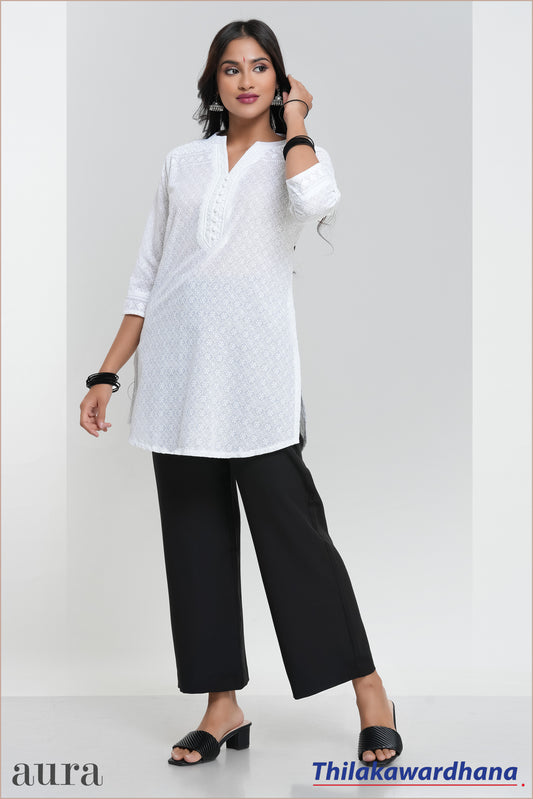 Aura Embroidered Kurtha Top