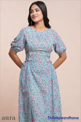 Tendenza Side Tie Waist Midi Dress