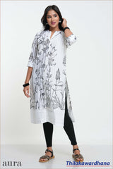 Aura Embroidered Kurtha Top