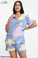 Printed 2pcs Night Wear Set