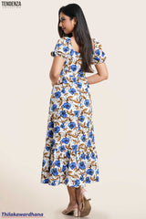 Tendenza Square Neckline Maxi Dress