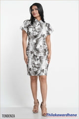 Tendenza Mandarin Collar Bodycon Dress