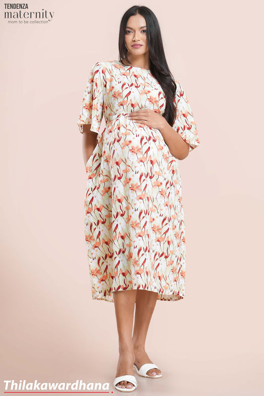 Tendenza Flutter Sleeve Maternity Dress