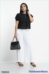 Tendenza Contrast Detailed Button Down Top
