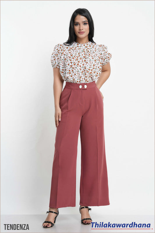 Tendenza Button Detailed High Waist WW Pant