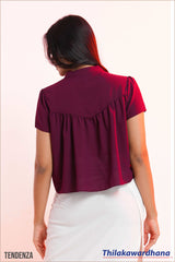 Tendenza Button Detailed Sheer Top