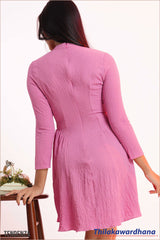 Tendenza Long Sleeve High Neck Mini Dress